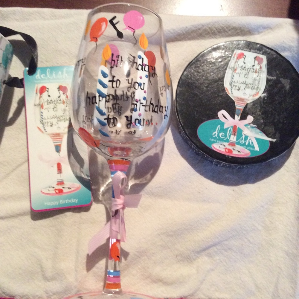 HAPPY BIRTHDAY Wine Glass